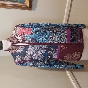 NWT PER SE zip up cardigan sweater